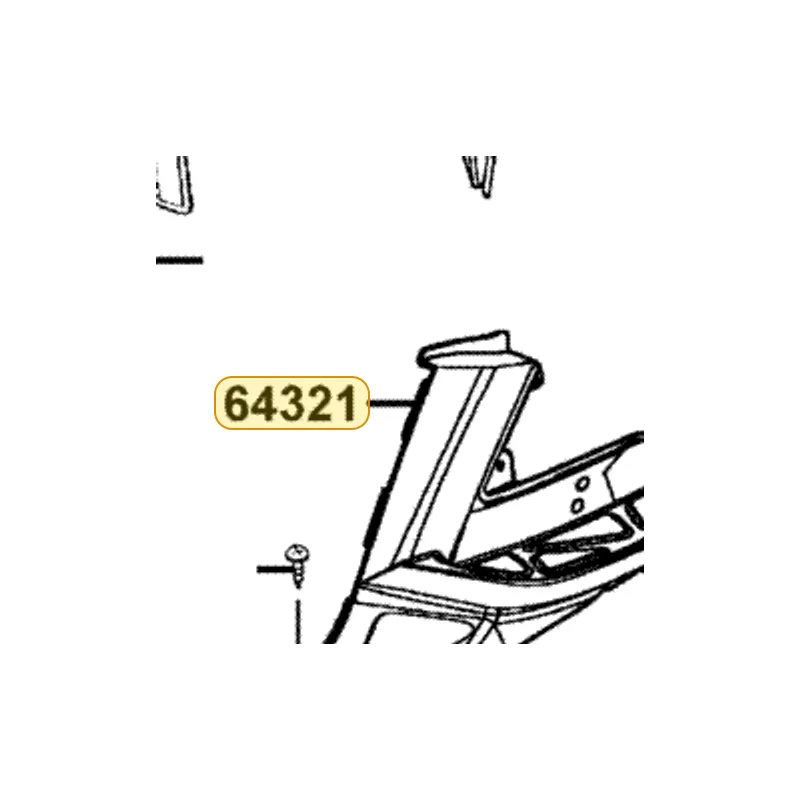 64321-KKC4-900-N1R COVER L PILLION STEP (Black) — diagram cutout