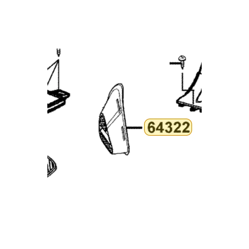 64322-KKC4-900-N1R GRID L PILLION STEP (Black) — diagram cutout
