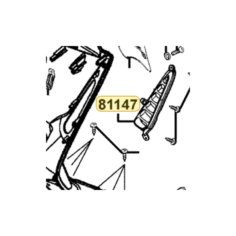 81147-KKC4-900-N1R GRID L LEG SHIELD (Black) — diagram cutout