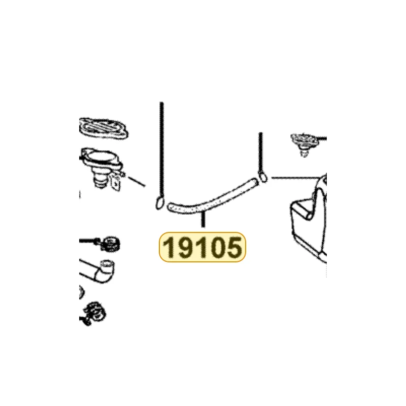 19105-KKC4-900 HOSE ASSY RESERVE TANK-WATER COOLER — diagram cutout