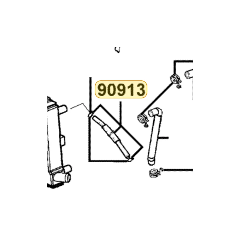 90913-KKC4-900 TUBE ASSY WATER PUMP TO RAD — diagram cutout