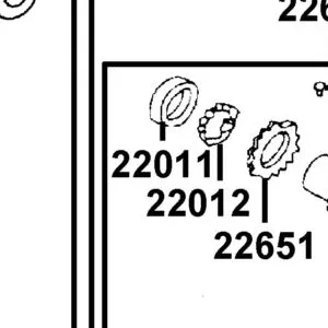 22011-LCA7-C10 SLEEVE GEAR — diagram cutout