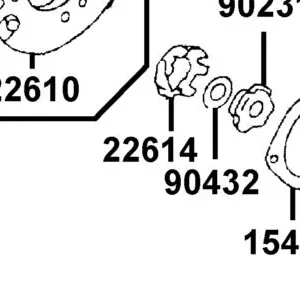 22614-LCA7-C10 THRUST WASHER — diagram cutout