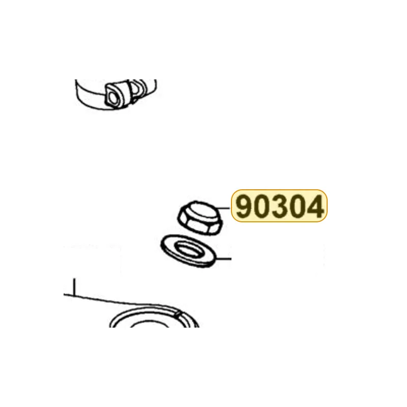 90304-KKAK-900 NUT STRG STEM — diagram cutout