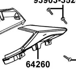 64260-LKL5-E30-HKP COVER L HORN — diagram cutout