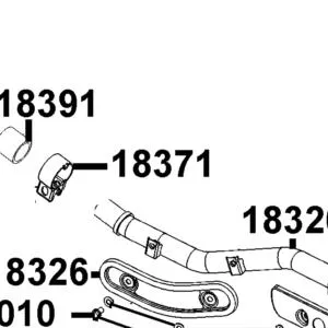 18371-KED9-900 BAND A MUFFLER — diagram cutout