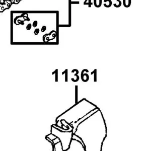 11361-LKL5-E30-NER COVER LEFT REAR CRANK — diagram cutout
