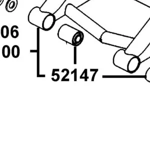52147-LKL5-E30 RUBBER BUSH RR FORK — diagram cutout