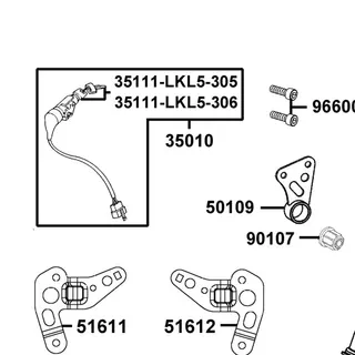 35111-LKL5-306 BLANK KEY L — diagram cutout