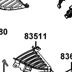 83511-LKL5-E30-85P "GRILL ,R SIDE" — diagram cutout