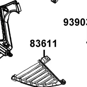 83611-LKL5-E30-85P "GRILL ,L SIDE" — diagram cutout
