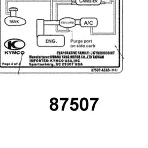 87507-ACA5-M34-T01 MARK OF CANISTER L/0 — diagram cutout