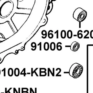 91006-KNBN-C00 BRG BALL RADIAL25*56*12 — diagram cutout