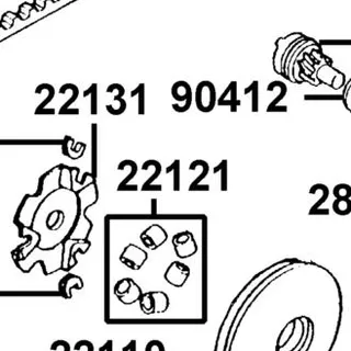 22121-GLW0-315 ROLLER SET WEIGHT (1SET:6PCS) — diagram cutout