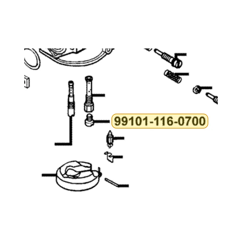 99101-116-0700 MAIN JET — diagram cutout