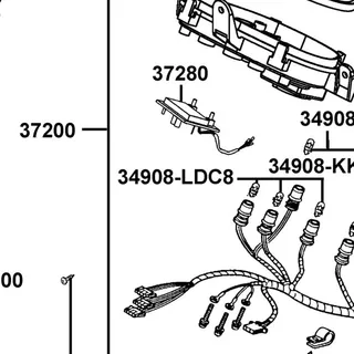 34908-LDC8-E00 BULB WEDGE BASE T5 12V 1.7W — diagram cutout