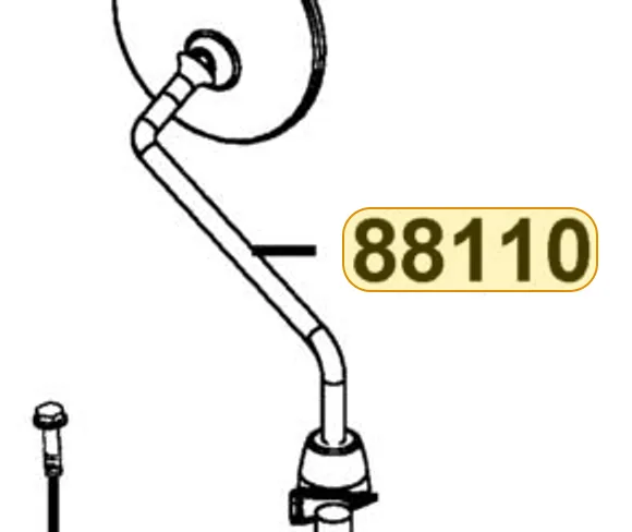 88110-LGR5-M30 Mirror Assembly Right Back — diagram cutout