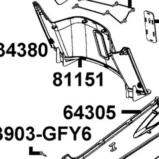 81151-LGR5-E10-N1R LEG SHIELD LOW — diagram cutout