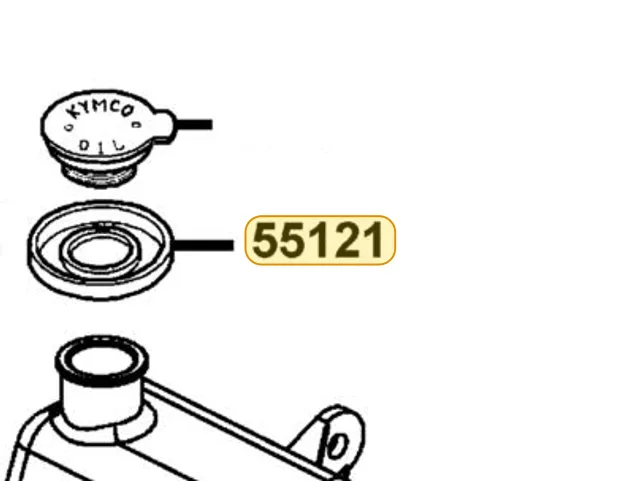 55121-LCD1-C00 Rubber Oil Guide — diagram cutout