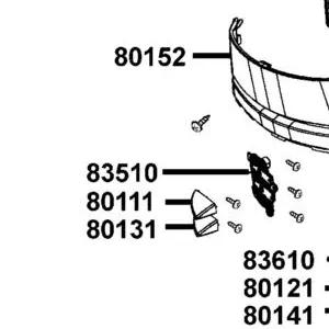 80111-LGR5-E10-NJP UP RIB R CENTER COVER — diagram cutout