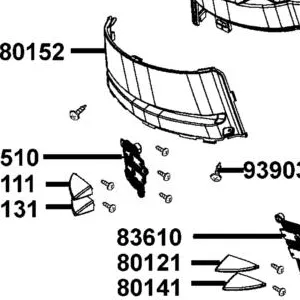 80121-LGR5-E10-NJP UP RIB L CENTER COVER — diagram cutout