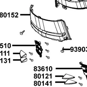 80141-LGR5-E10-NJP LOW RIB L CENTER COVER — diagram cutout