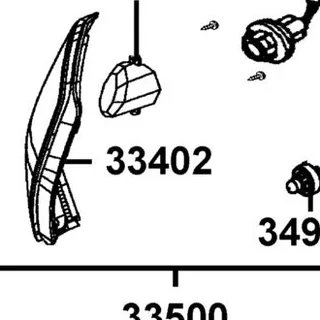 33402-LGR5-E10 "LENS,R,FR WINKER" — diagram cutout