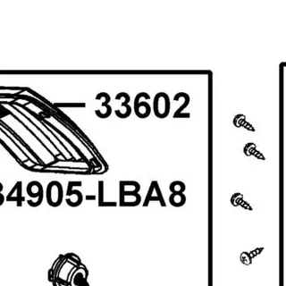 33602-LGR5-E10 "LENS,R,RR WINKER" — diagram cutout