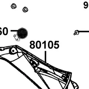 80105-LGR4-M30-N1R FENDER REAR — diagram cutout