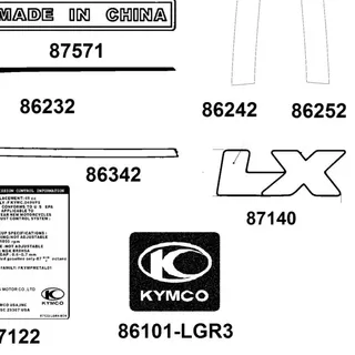 86101-LGR3-E00-T01 STRIPE FR COVER — diagram cutout