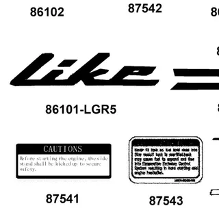 86101-LGR5-E10-T01 STRIPE FR COVER — diagram cutout