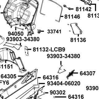 81132-LCB9-C10-X1R LID LEG SHIELD — diagram cutout