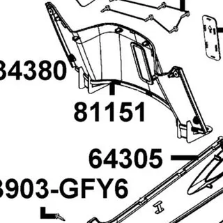 81151-LGR5-E10-X1R LEG SHIELD LOW — diagram cutout