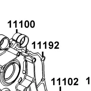 11192-LEB1-C00 GASKET CRANK CASE @ A — diagram cutout