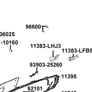 11383-LHJ3-C00 CLAMPER DRAIN TUBE — diagram cutout