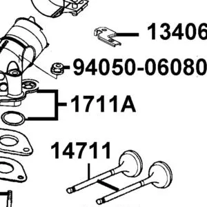 1711A-LFB6-C00 PIPE ASSY. INLET — diagram cutout