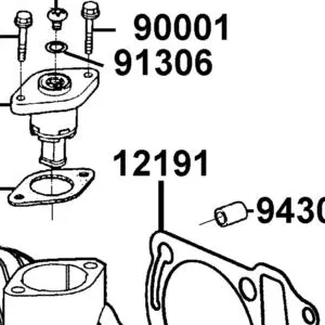 12191-LFE2-C00 GASKET CYLINDER @A — diagram cutout