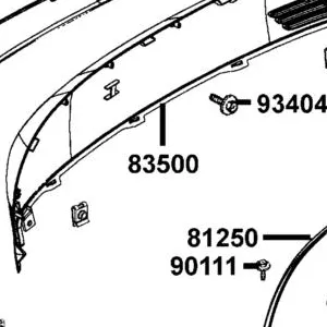 83500-LGR5-E10-17P COVER R BODY — diagram cutout