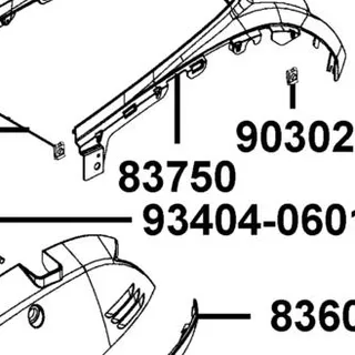83750-LGR5-E10-NVP REAR CENTER COVER — diagram cutout