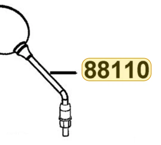 88110-AEA7-M30 Mirror Assembly Right Back ( Chrome ) — diagram cutout