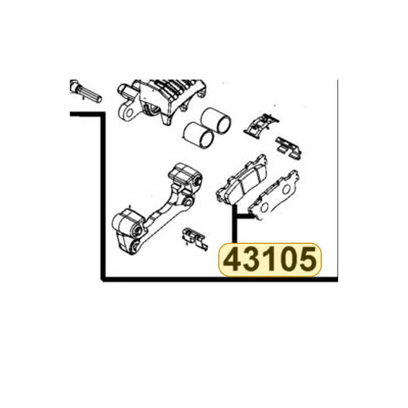 43105-ACC1-305 PAD SET (A+B) — diagram cutout