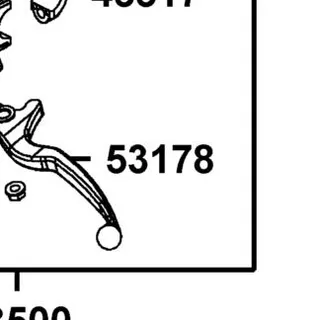 53178-KNBN-C00-M3A LEVER L STRG HANDLE ( SILVER ) — diagram cutout