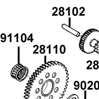 28110-LEB1-C00 GEAR COMP STARTING DRIVEN — diagram cutout