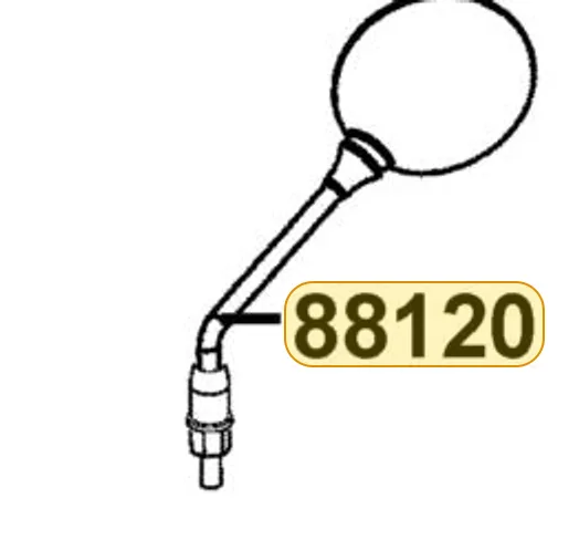 88120-AEA7-M30-N1P Mirror Assembly Left Back ( Black ) — diagram cutout