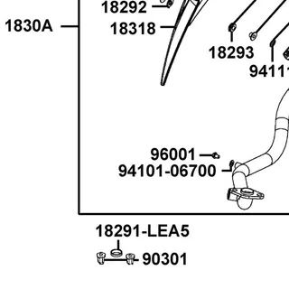18291-LEA5-C00 GASKET EXH PIPE — diagram cutout