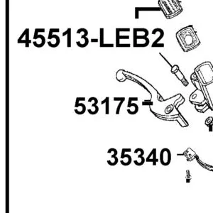 53175-KXBX-E00-N1A LEVER R STRG HNDL (BLACK ) — diagram cutout