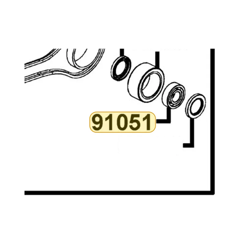 91051-KFBF-C00 BRG BALL RADIAL 6203 LLU — diagram cutout