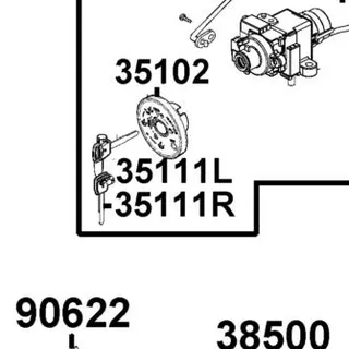 35111-LDC1-306 KEY COMP (L TANGENT PLANE/SD) — diagram cutout