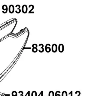 83600-AEA7-M30-21P COVER L BODY — diagram cutout