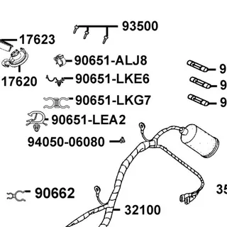 90651-LKE6-C00 CLIP， CABLE — diagram cutout